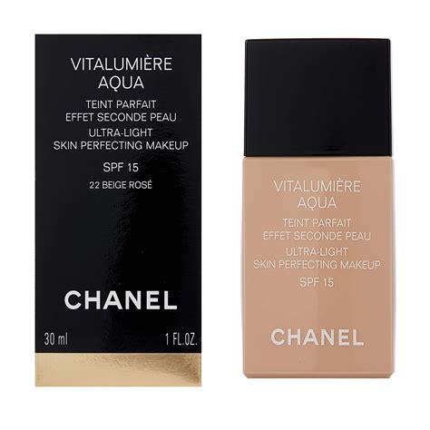 chanel vitalumiere aqua ultra light skin perfecting makeup spf 15|chanel vitalumière aqua foundation.